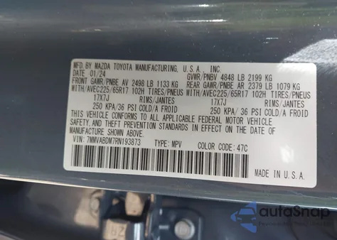 2024 Mazda Cx-50 2.5 S Premium z USA, uszkodzony, nr VIN 7MMVABDM7RN193873